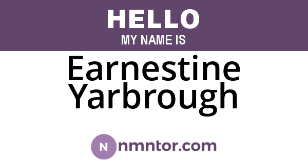 Earnestine Yarbrough