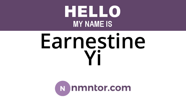 Earnestine Yi