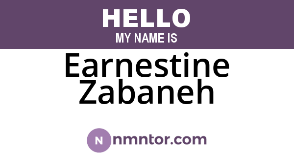 Earnestine Zabaneh
