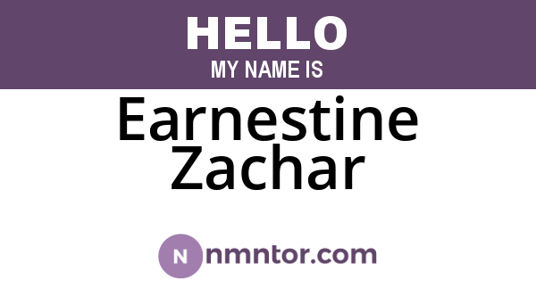 Earnestine Zachar