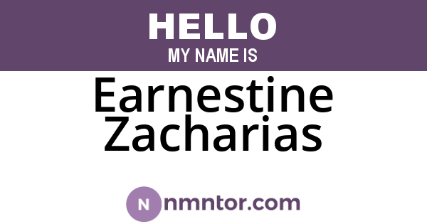 Earnestine Zacharias