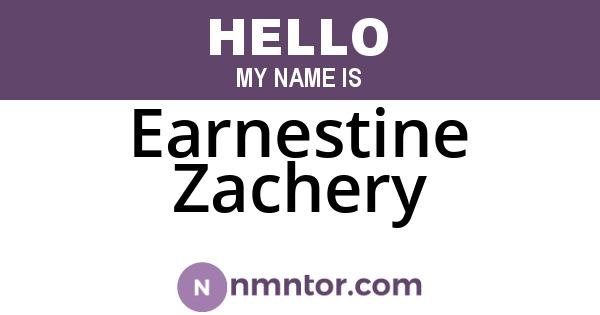 Earnestine Zachery