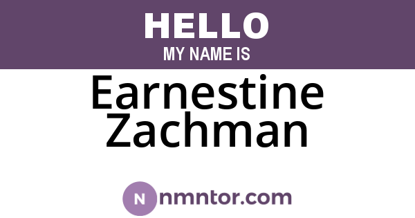Earnestine Zachman