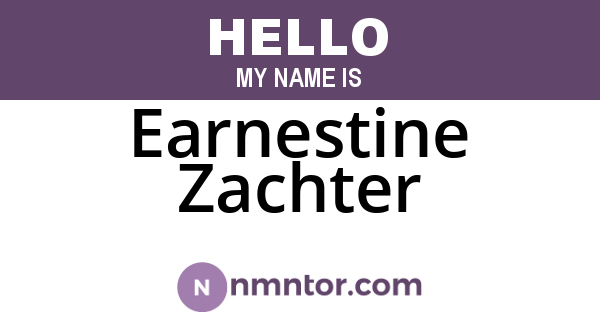 Earnestine Zachter