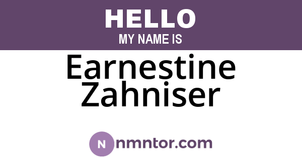Earnestine Zahniser