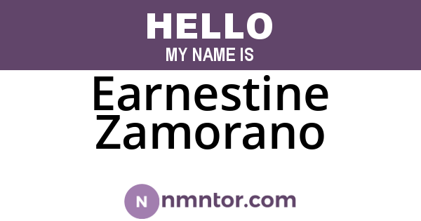 Earnestine Zamorano