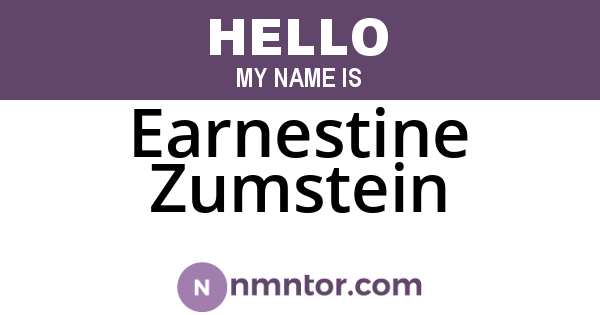 Earnestine Zumstein
