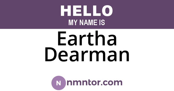 Eartha Dearman