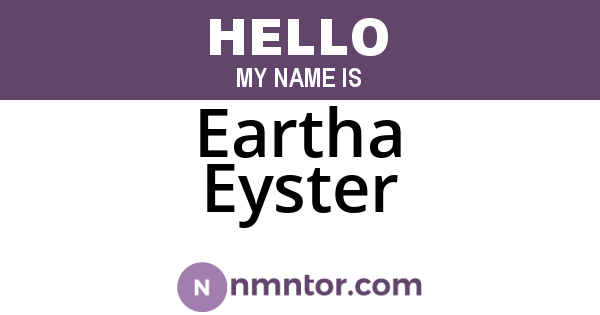Eartha Eyster