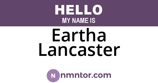 Eartha Lancaster