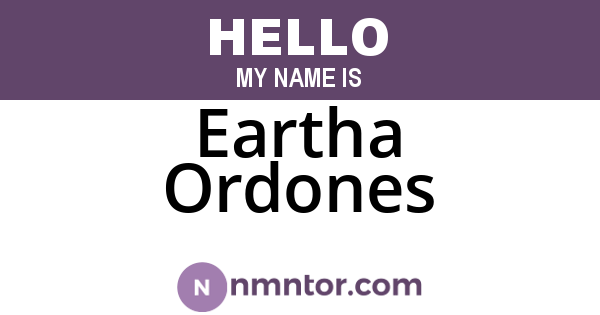 Eartha Ordones