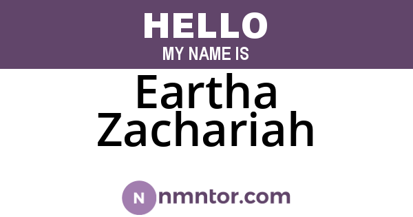 Eartha Zachariah