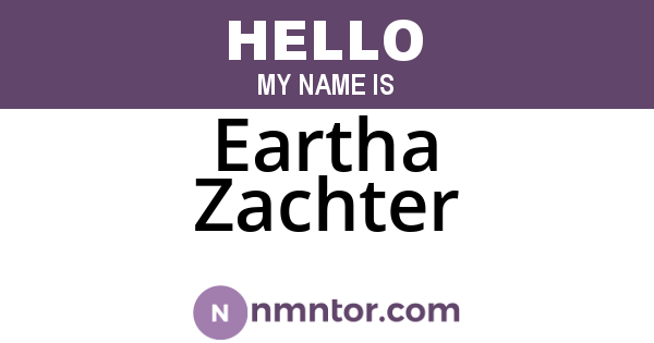Eartha Zachter