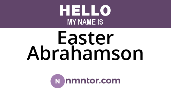 Easter Abrahamson