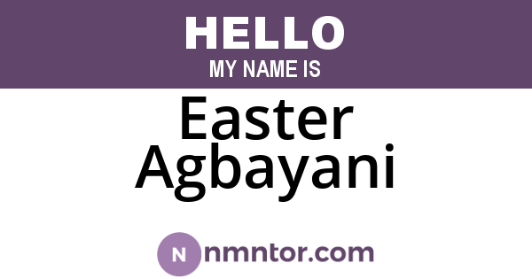 Easter Agbayani