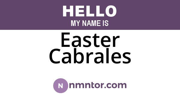 Easter Cabrales