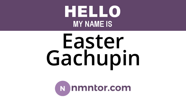 Easter Gachupin