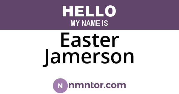 Easter Jamerson