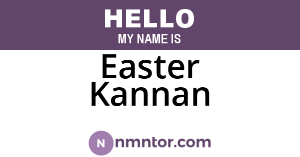 Easter Kannan