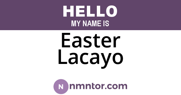 Easter Lacayo