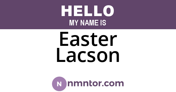 Easter Lacson