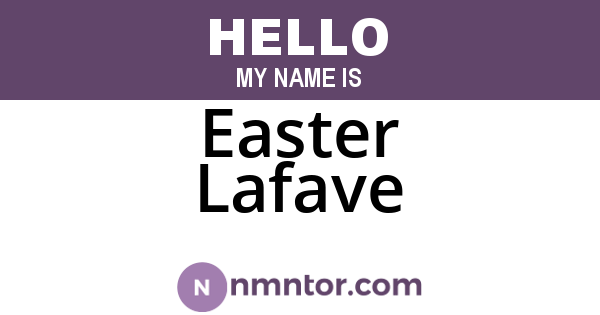 Easter Lafave