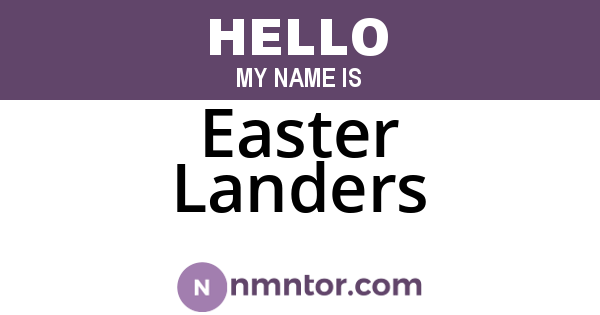 Easter Landers