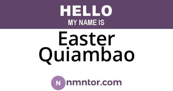 Easter Quiambao
