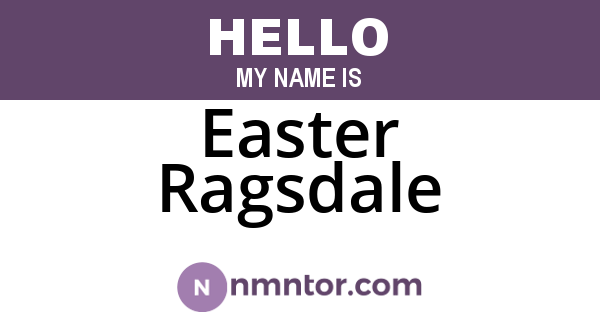 Easter Ragsdale