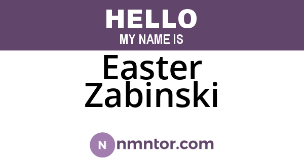 Easter Zabinski
