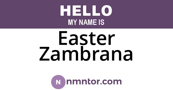 Easter Zambrana