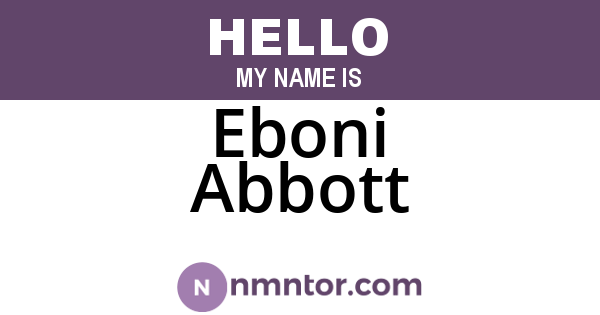 Eboni Abbott