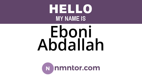 Eboni Abdallah