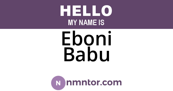 Eboni Babu