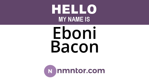 Eboni Bacon