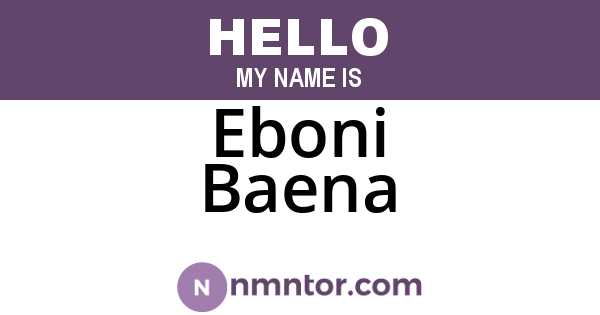 Eboni Baena