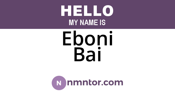 Eboni Bai