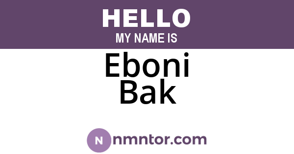 Eboni Bak