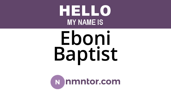 Eboni Baptist