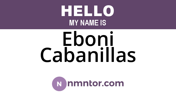 Eboni Cabanillas