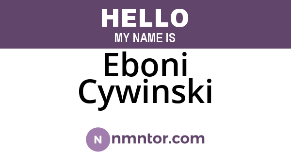 Eboni Cywinski