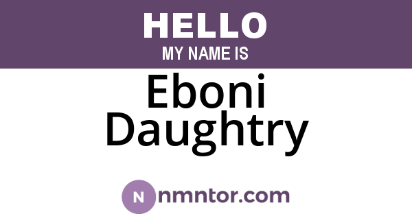 Eboni Daughtry
