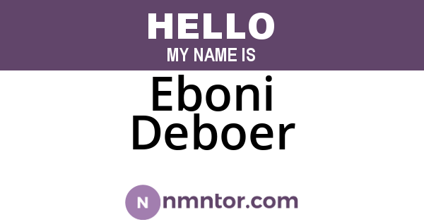 Eboni Deboer