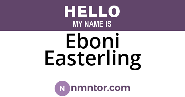 Eboni Easterling