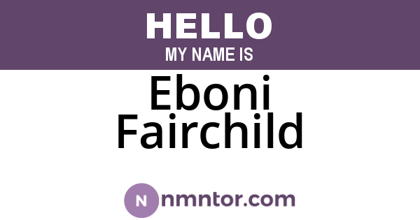 Eboni Fairchild