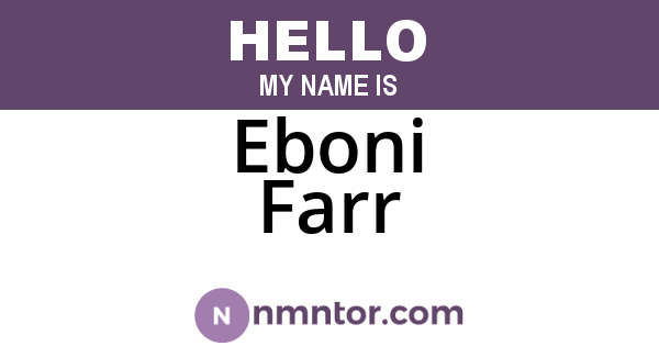 Eboni Farr