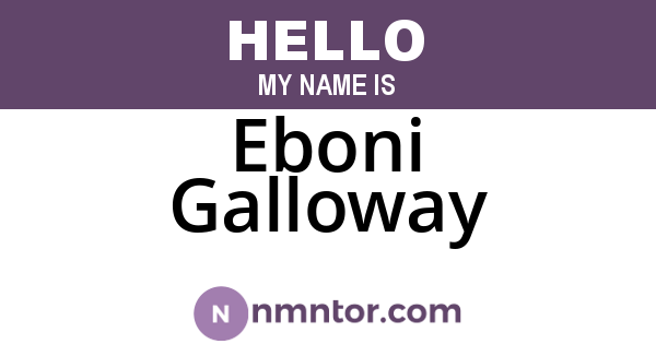 Eboni Galloway