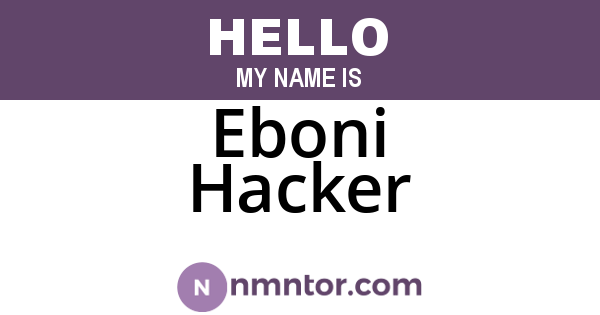 Eboni Hacker