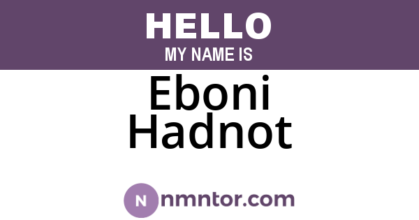 Eboni Hadnot