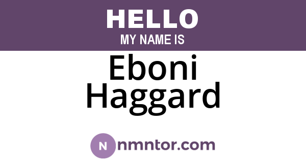 Eboni Haggard